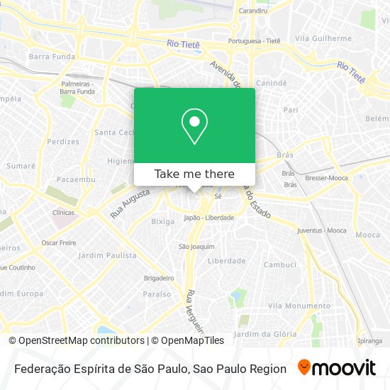 Federação Espírita de São Paulo map