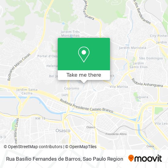 Mapa Rua Basílio Fernandes de Barros
