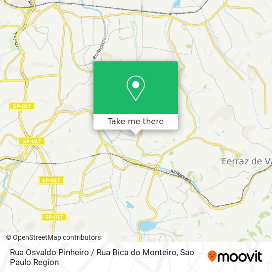 Mapa Rua Osvaldo Pinheiro / Rua Bica do Monteiro
