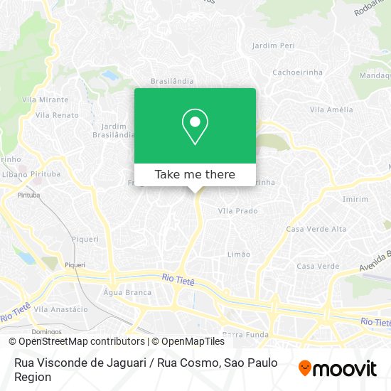 Rua Visconde de Jaguari / Rua Cosmo map