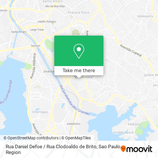 Mapa Rua Daniel Defoe / Rua Clodoaldo de Brito