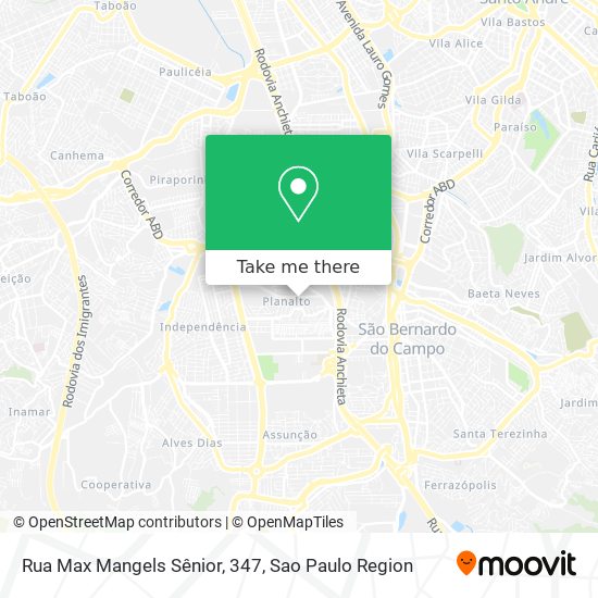 Rua Max Mangels Sênior, 347 map