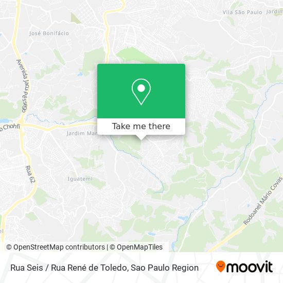 Mapa Rua Seis / Rua René de Toledo