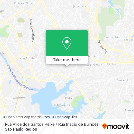 Mapa Rua Alice dos Santos Peixe / Rua Inácio de Bulhões