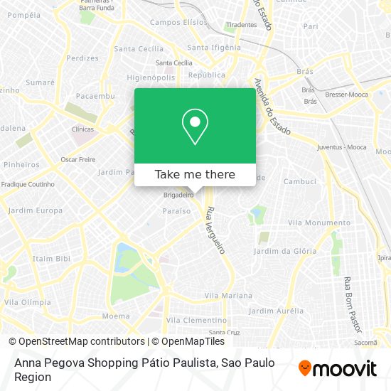 Anna Pegova Shopping Pátio Paulista map