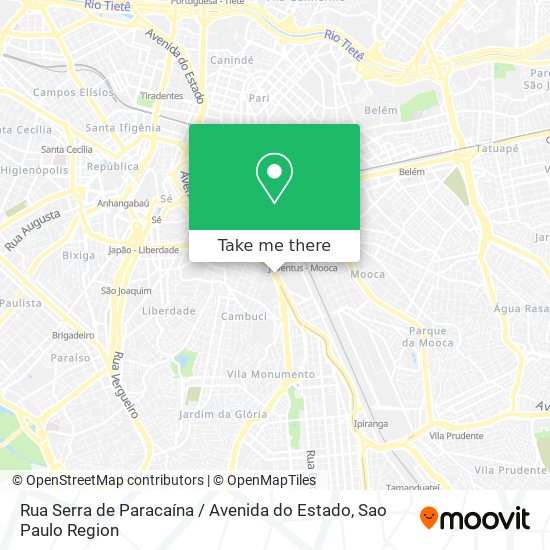 Mapa Rua Serra de Paracaína / Avenida do Estado