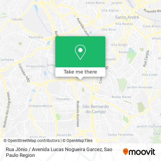 Rua Jônio / Avenida Lucas Nogueira Garcez map