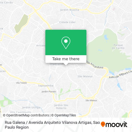 Rua Galena / Avenida Arquiteto Vilanova Artigas map