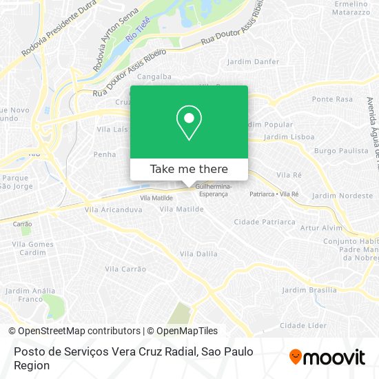 Posto de Serviços Vera Cruz Radial map