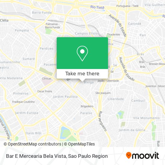 Mapa Bar E Mercearia Bela Vista