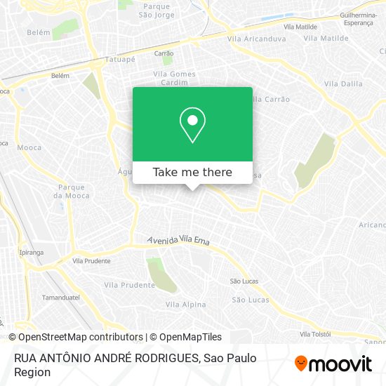 RUA ANTÔNIO ANDRÉ RODRIGUES map