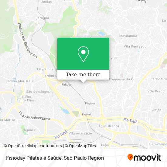 Mapa Fisioday Pilates e Saúde