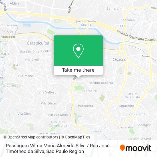 Passagem Vilma Maria Almeida Silva / Rua José Timótheo da Silva map