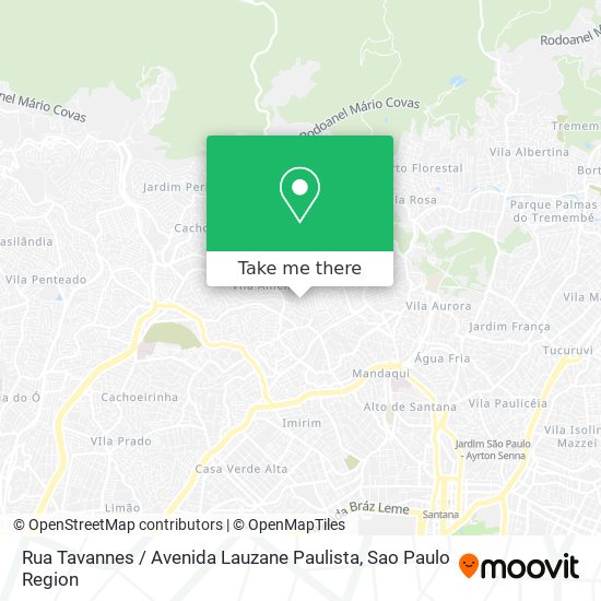 Rua Tavannes / Avenida Lauzane Paulista map