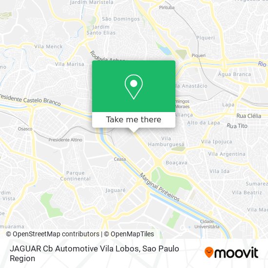 Mapa JAGUAR Cb Automotive Vila Lobos