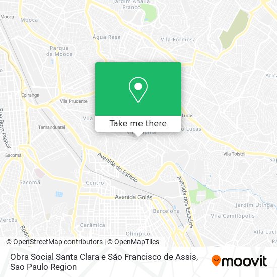 Obra Social Santa Clara e São Francisco de Assis map