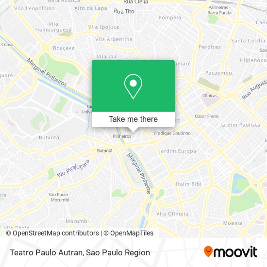 Mapa Teatro Paulo Autran