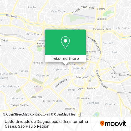 Mapa Uddo Unidade de Diagnóstico e Densitometria Óssea