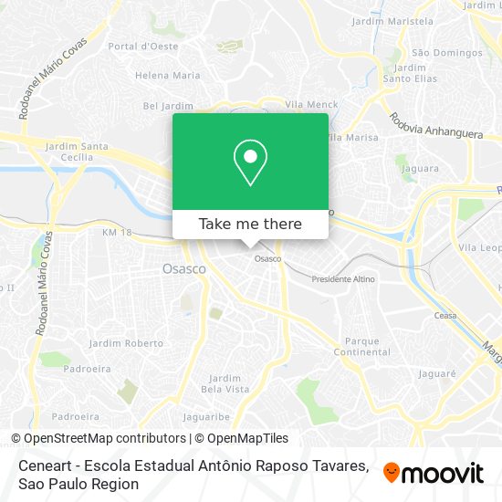 Ceneart - Escola Estadual Antônio Raposo Tavares map