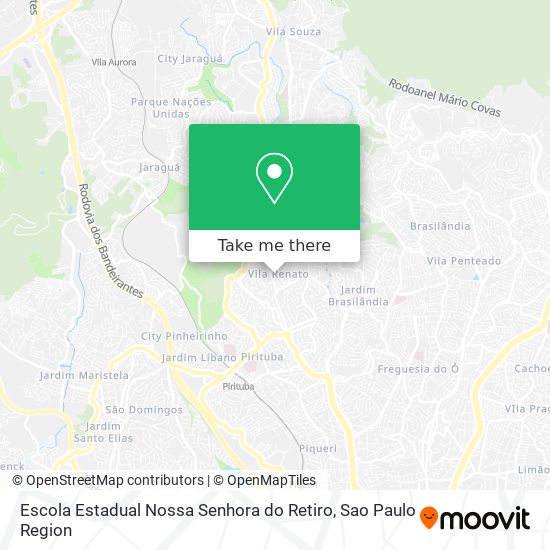 Mapa Escola Estadual Nossa Senhora do Retiro