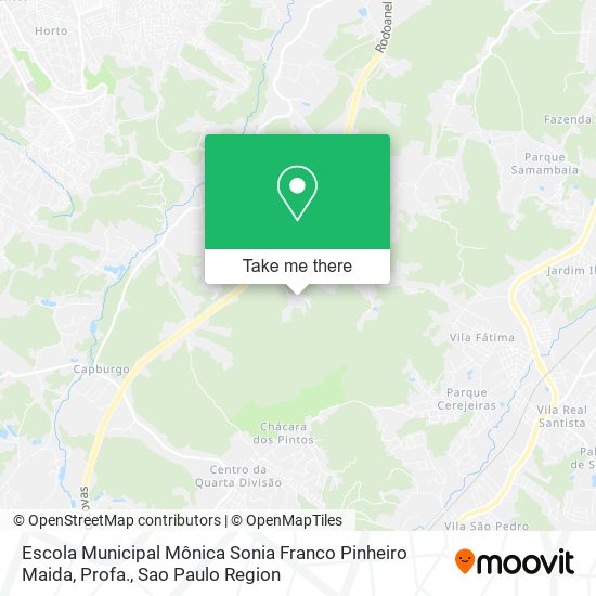 Mapa Escola Municipal Mônica Sonia Franco Pinheiro Maida, Profa.