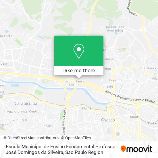 Mapa Escola Municipal de Ensino Fundamental Professor José Domingos da Silveira