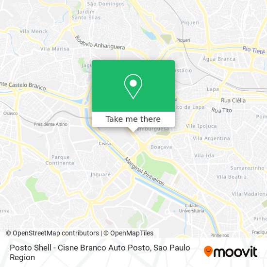 Mapa Posto Shell - Cisne Branco Auto Posto