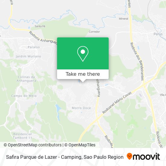 Safira Parque de Lazer - Camping map