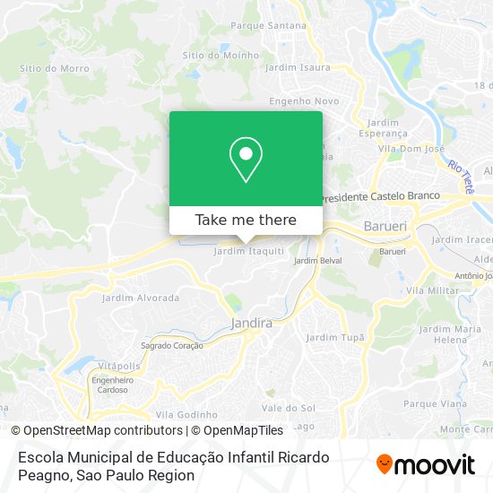 Mapa Escola Municipal de Educação Infantil Ricardo Peagno