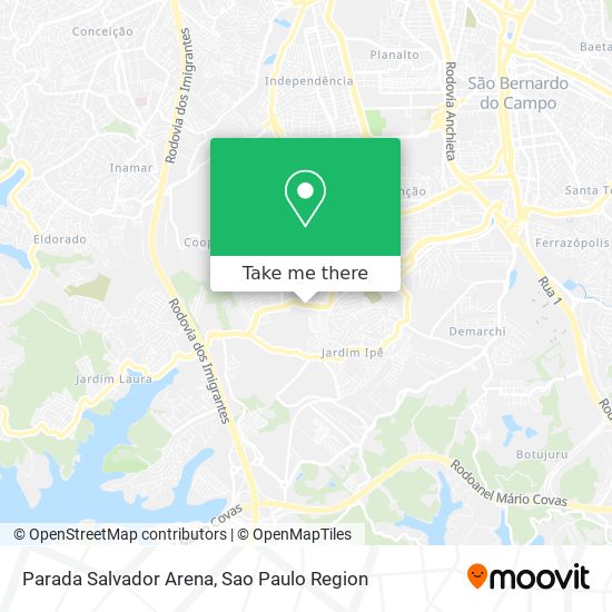 Mapa Parada Salvador Arena