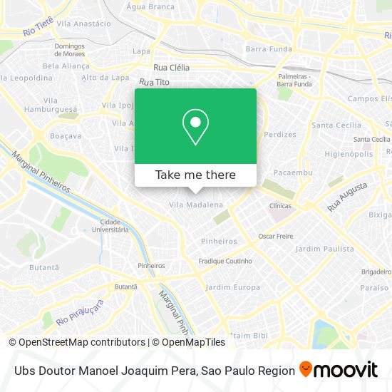 Mapa Ubs Doutor Manoel Joaquim Pera
