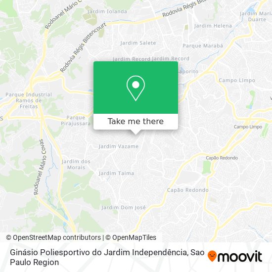Ginásio Poliesportivo do Jardim Independência map