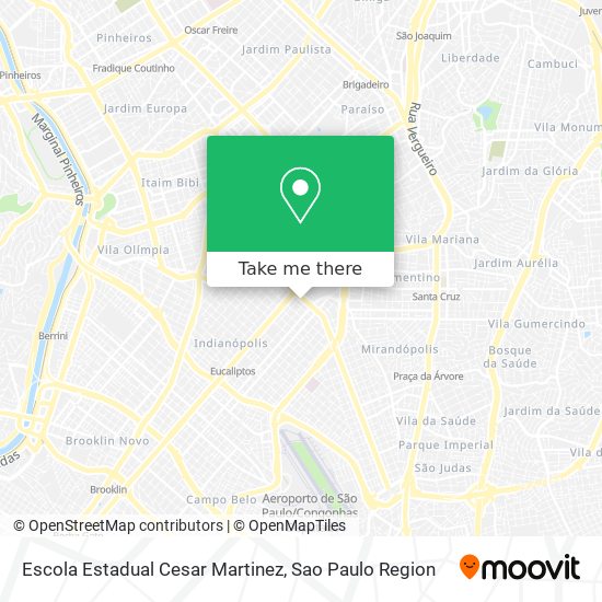 Mapa Escola Estadual Cesar Martinez