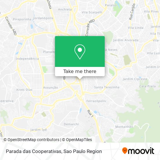 Parada das Cooperativas map