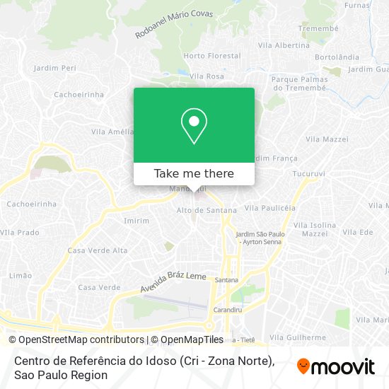 Mapa Centro de Referência do Idoso (Cri - Zona Norte)