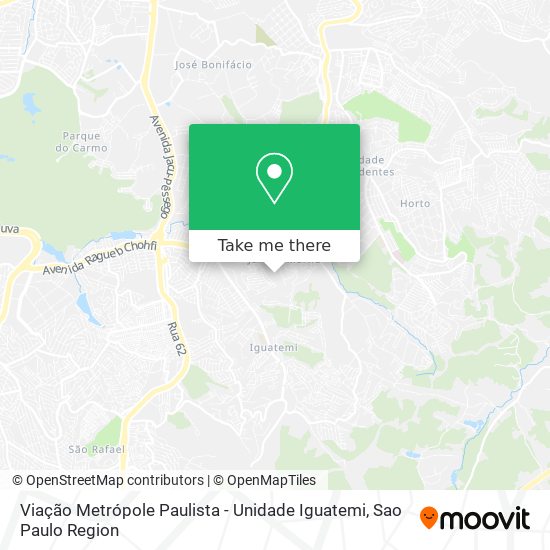 Mapa Viação Metrópole Paulista - Unidade Iguatemi