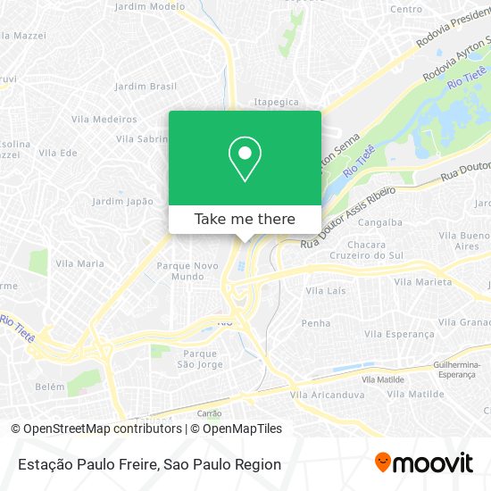 Estação Paulo Freire map