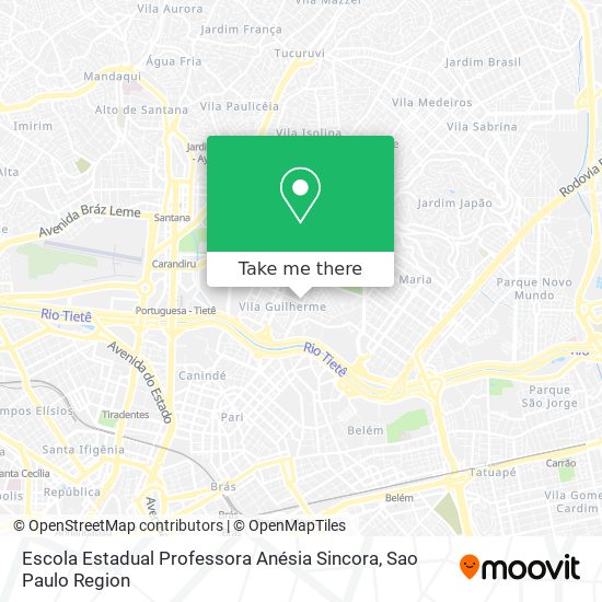 Escola Estadual Professora Anésia Sincora map