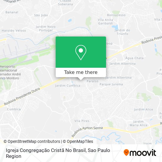 Igreja Congregação Cristã No Brasil map