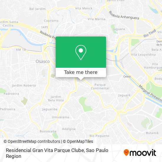 Residencial Gran Vita Parque Clube map