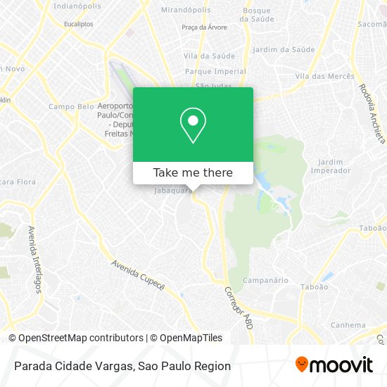 Mapa Parada Cidade Vargas