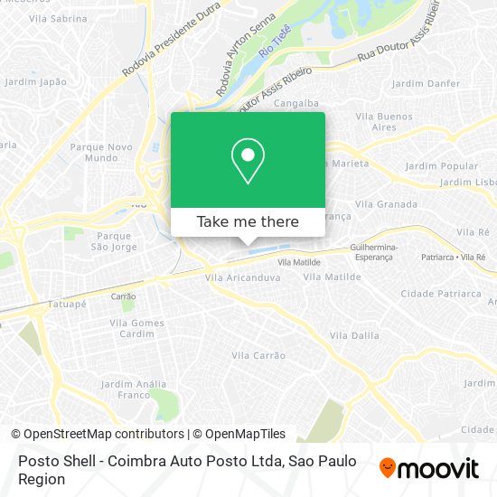 Mapa Posto Shell - Coimbra Auto Posto Ltda