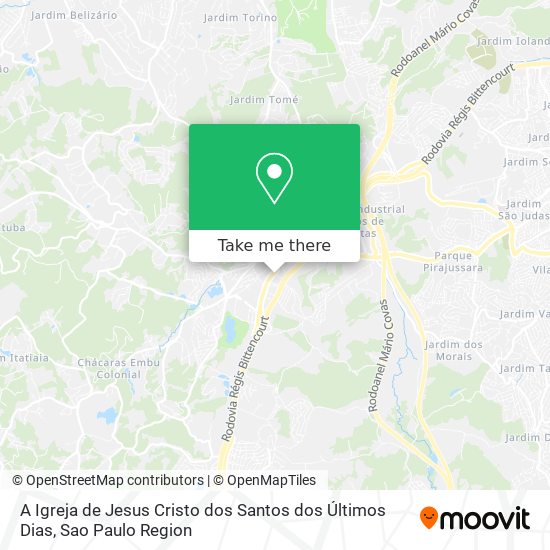 Mapa A Igreja de Jesus Cristo dos Santos dos Últimos Dias