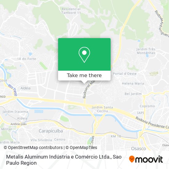 Metalis Aluminum Indústria e Comércio Ltda. map