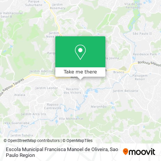 Mapa Escola Municipal Francisca Manoel de Oliveira