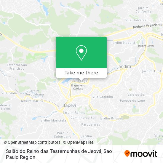 Salão do Reino das Testemunhas de Jeová map