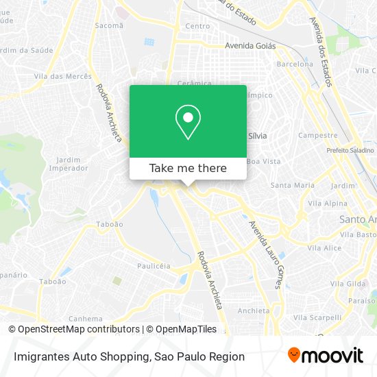 Imigrantes Auto Shopping map
