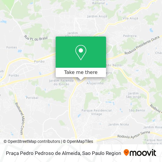 Mapa Praça Pedro Pedroso de Almeida