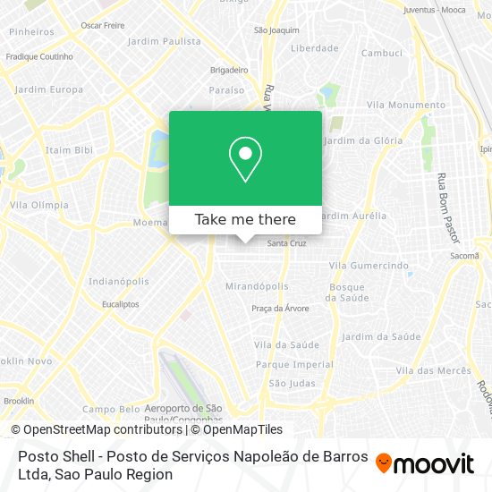 Mapa Posto Shell - Posto de Serviços Napoleão de Barros Ltda