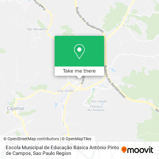 Mapa Escola Municipal de Educação Básica Antônio Pinto de Campos
